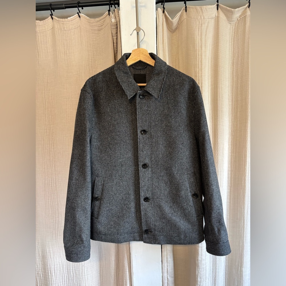 Ted Baker Conch Puppytooth Wool Blend Jacket- 4 (Large)